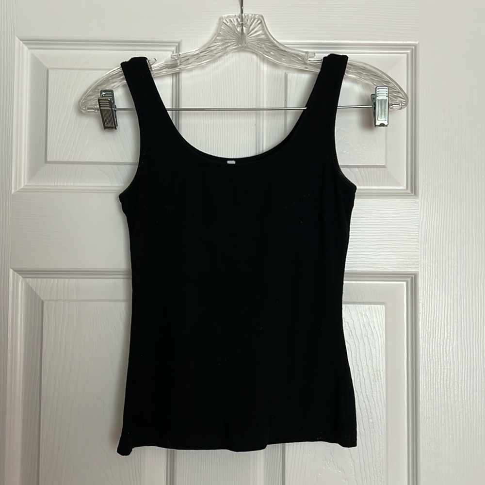 Lulu’s Black Ribbed Tank Top XS